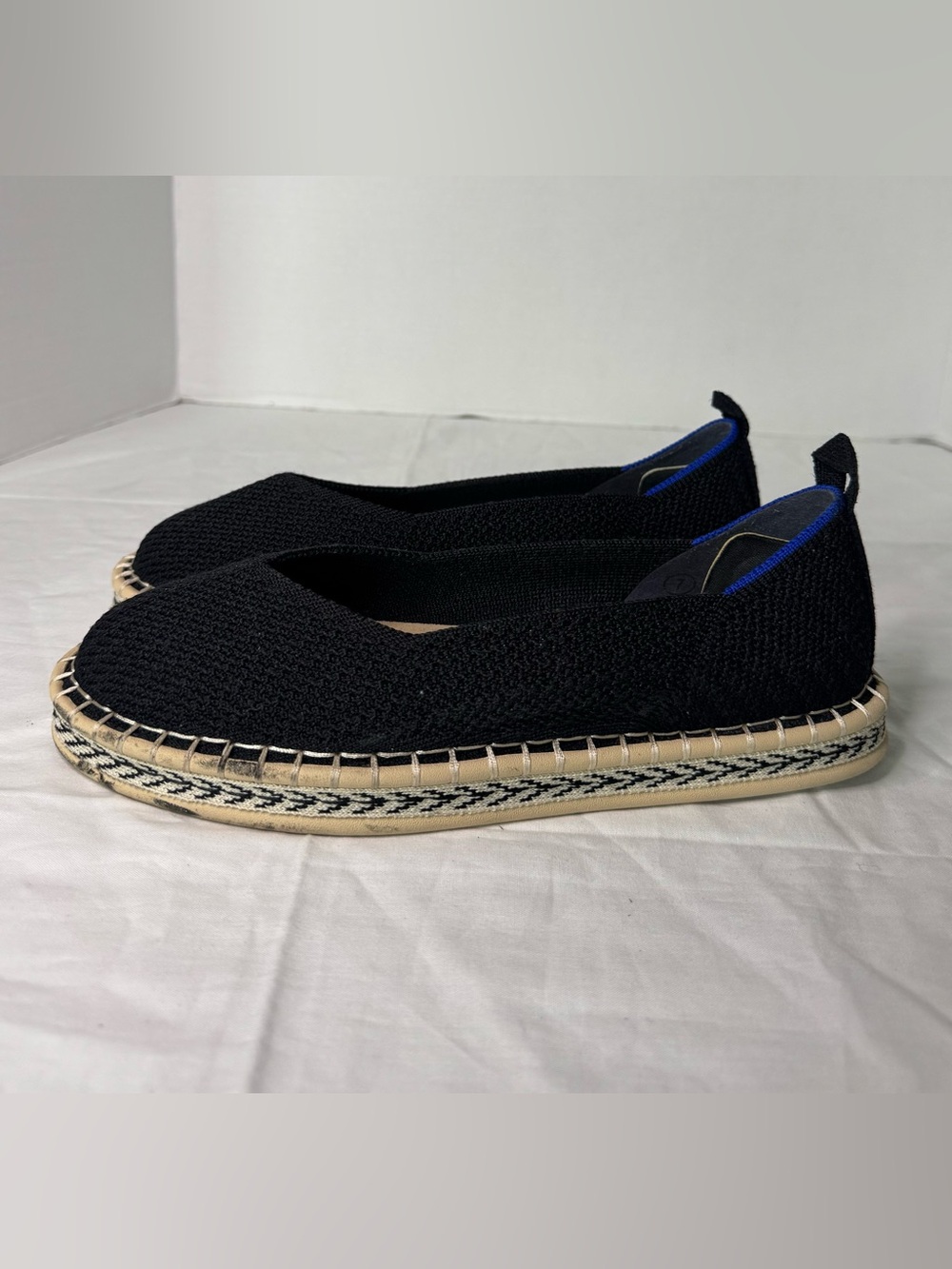 Rothy's black knit espadrille flats Size 7